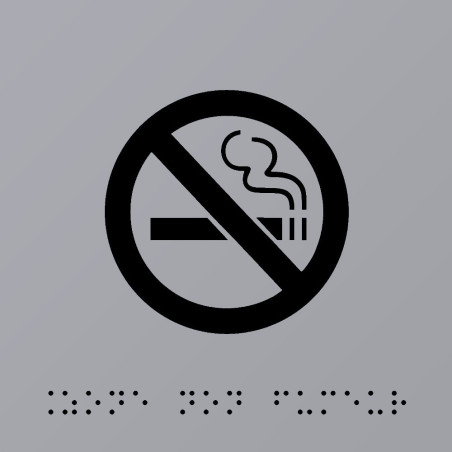Plaque de porte picto relief - Zone non fumeur - 1