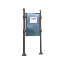 Panneau d'affichage libre - Pommeau Boule - H 1225 x L 870 mm - Gris