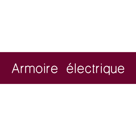 Signalétique gravée Armoire électrique  - Gamme Co