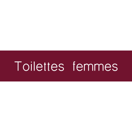 Signalétique gravée Toilettes femmes - Gamme Coule