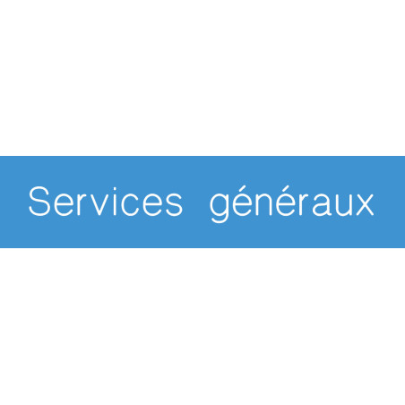 Signalétique gravée Services généraux- Gamme Couleur