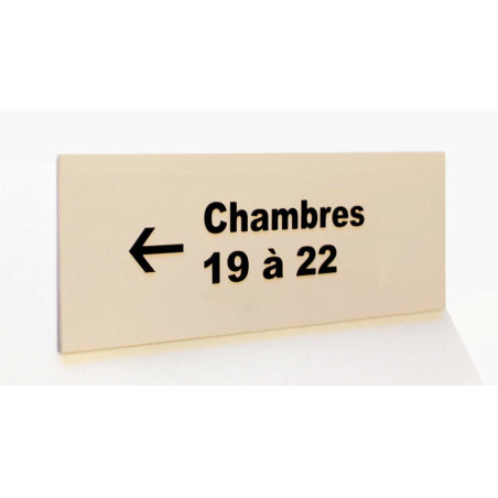 Panneau Directionnel d´Hôtel en Relief - 1 directi