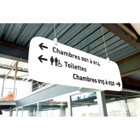 Panneau suspendu personnalisé H 200 x L 600 mm - Touchy®