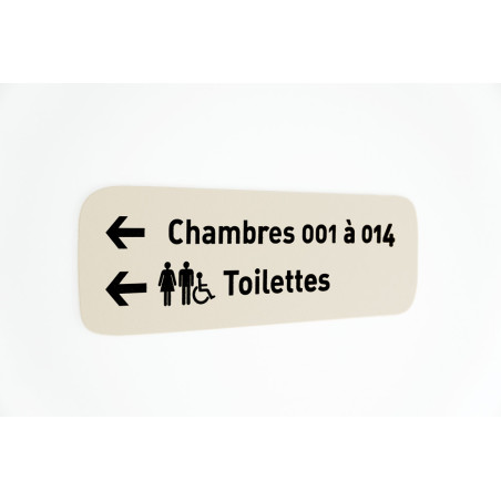 Plaque Directionnelle personnalisée H 140 x L 420 mm - Touchy®