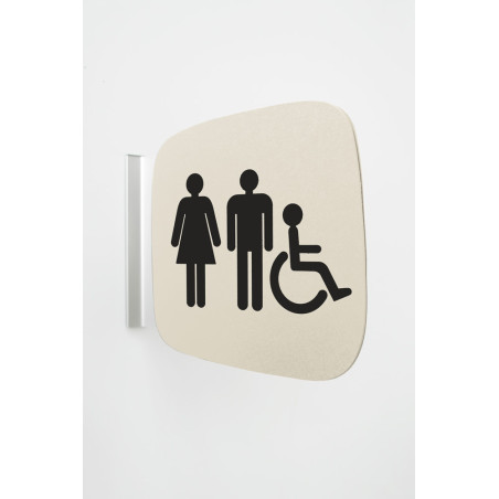 Drapeau signalétique Toilettes Hommes H 200 x L 21