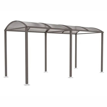 Passage couvert voûté M en polycarbonate - module initial + complémentaire sans bardages