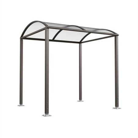 Passage couvert voûté M en verre - module initial - gris