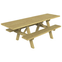 Table de pique-nique standard en bois
