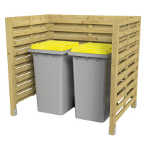 Cache conteneur en bois version simple