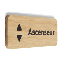 Plaque de porte Ascenseur 60x150 mm - gamme Bamboo rectangle