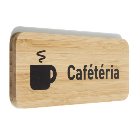 Plaque de porte Cafétéria 60x150 mm - gamme Bamboo rectangle