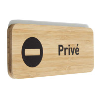 Plaque de porte Privé 60x150 mm - gamme Bamboo rectangle