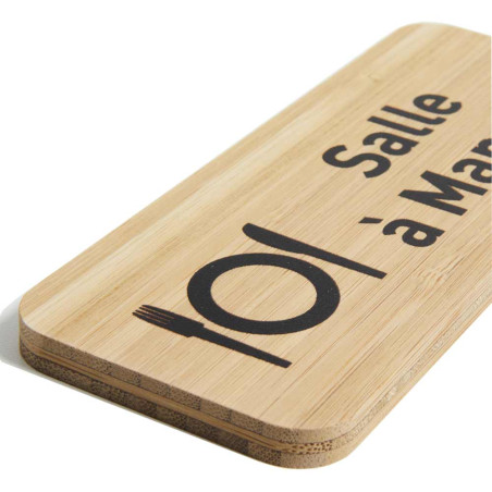 Plaque de porte Salle à manger 60x150 mm - gamme Bamboo rectangle