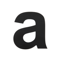 Lettres découpées en aluminium brossé noir - h 75 - 100 mm - Minuscule