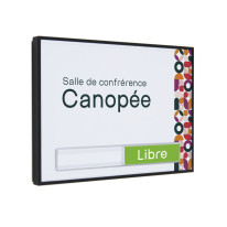 Plaque de porte Occupé/Libre gamme Pégase noire Dimension 105 x 148 mm