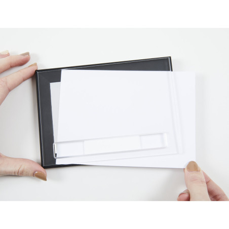 Plaque de porte Occupé/Libre gamme Pégase noire Dimension 105 x 148 mm