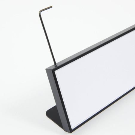 Présentoir de table gamme Pégase noire - H 52 x L 148.5 mm
