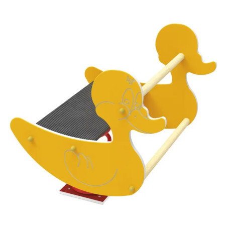 Jeu sur ressort canard jaune 2 places