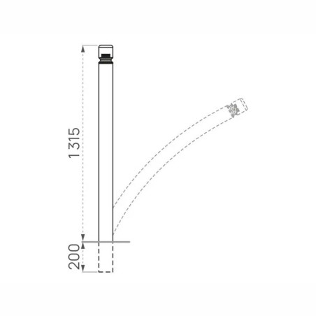 Potelet à mémoire de forme haute visibilité - en situation