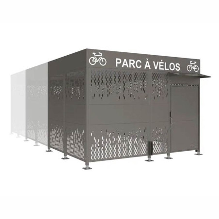 Sticker "PARC À VÉLOS" - en situation