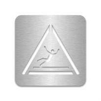 plaque de porte danger surface glissante