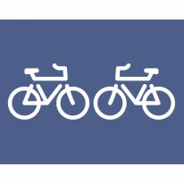 Signalétique symbole "vélo" - la paire