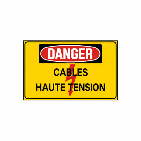 Danger câbles haute tension STF 2429S