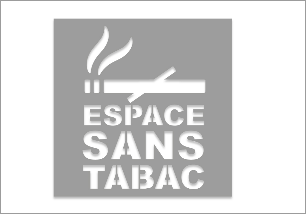 Pochoir Espace sans tabac
