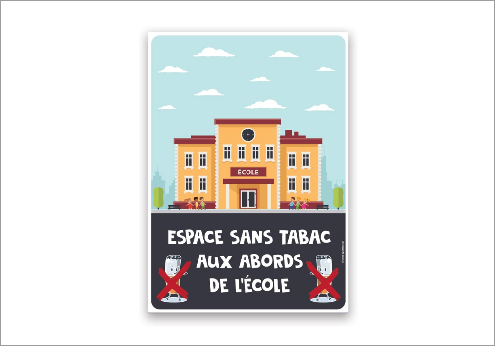 Panneau "Espace sans tabac aux abords de l’école"