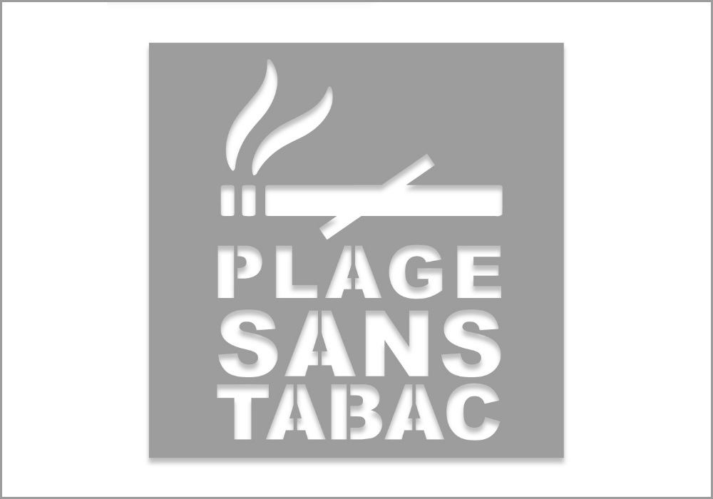 Pochoir "Plage sans tabac"